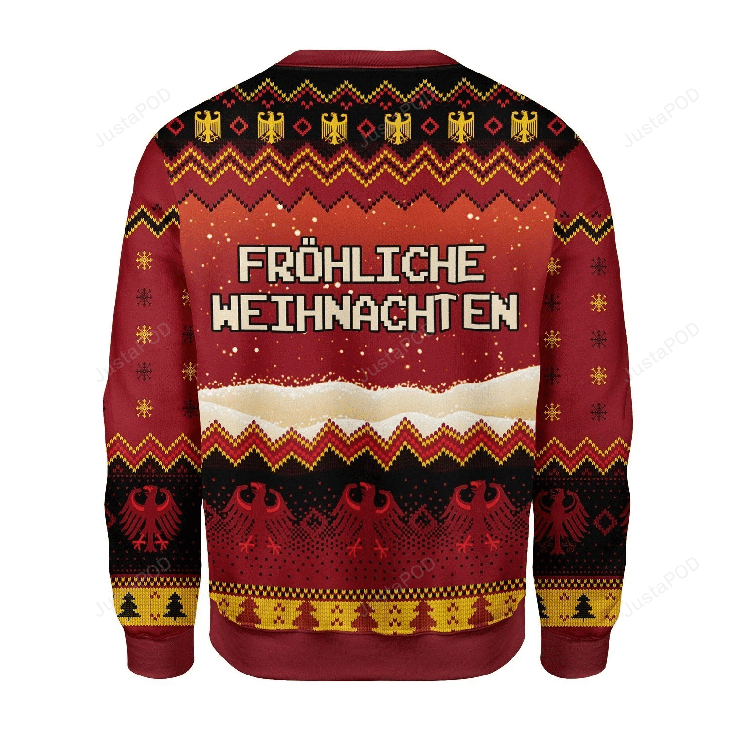 Christmas Eagle Pattern German Flag Through The Snow Gearhomies For Unisex Ugly Christmas Sweater Christmas Eagle Pattern German Flag Through The Snow Gearhomies For Unisex Ugly Christmas Sweater