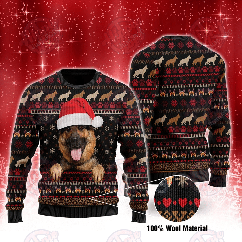 Christmas German Shepherd Dog Ugly Christmas Sweater Christmas German Shepherd Dog Ugly Christmas Sweater