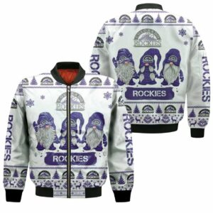 Christmas Gnomes Colorado Rockies Ugly Sweatshirt Christmas 3D Bomber Jacket Model 1250