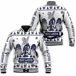 Christmas Gnomes Milwaukee Brewers Ugly Sweatshirt Christmas 3D Baseball Jacket Model 614