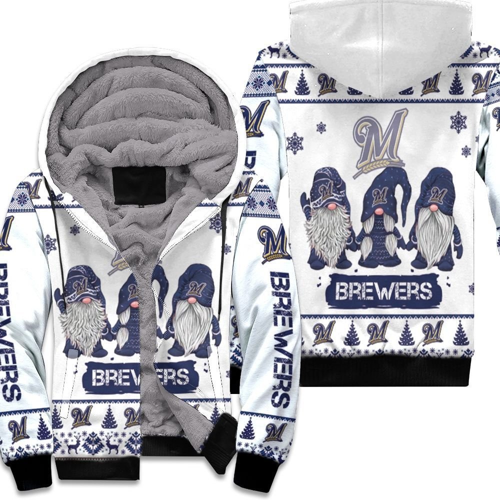 Christmas Gnomes Milwaukee Brewers Ugly Sweatshirt Christmas 3D Unisex Fleece Hoodie Christmas Gnomes Milwaukee Brewers Ugly Sweatshirt Christmas 3D Unisex Fleece Hoodie