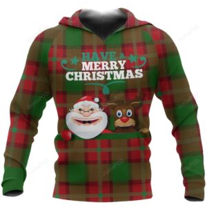 Christmas Hoodie Have A Merry Christmas Santa Claus Reindeer 3D Hoodie