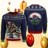 Christmas I Party With Sasquatch Camping Knitting Pattern Ugly Christmas Sweater