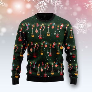 Christmas Instrument Guitar For Unisex Ugly Christmas Sweater