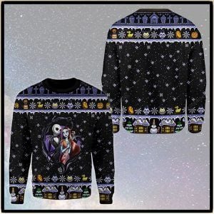 Christmas Jack Skellington And Sally Ugly Christmas Sweater