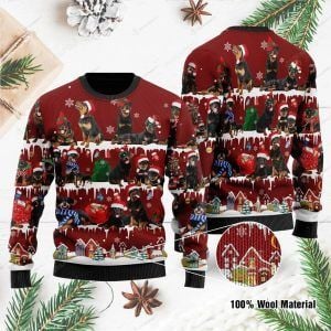 Christmas Rottweiler Dog Ugly Christmas Sweater
