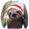 Christmas Sloth Face Ugly Christmas Sweater