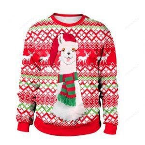 Christmas Snow Camel Ugly Christmas Sweater
