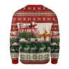 Christmas Snowflake Pattern Bus Santa Claus And Kids Sleigh Pulled By Reinder For Unisex Ugly Christmas Sweater