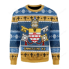 Christmas Snowflake Pattern Innocent Xi Coat Of Arms For Unisex Ugly Christmas Sweater