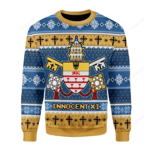Christmas Snowflake Pattern Innocent Xi Coat Of Arms For Unisex Ugly Christmas Sweater