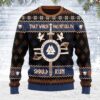 Christmas Snowflake Pattern Poleax Sword Dove That Which Not Kill Me Should Run Viking Mythology For Unisex Ugly Christmas Sweater
