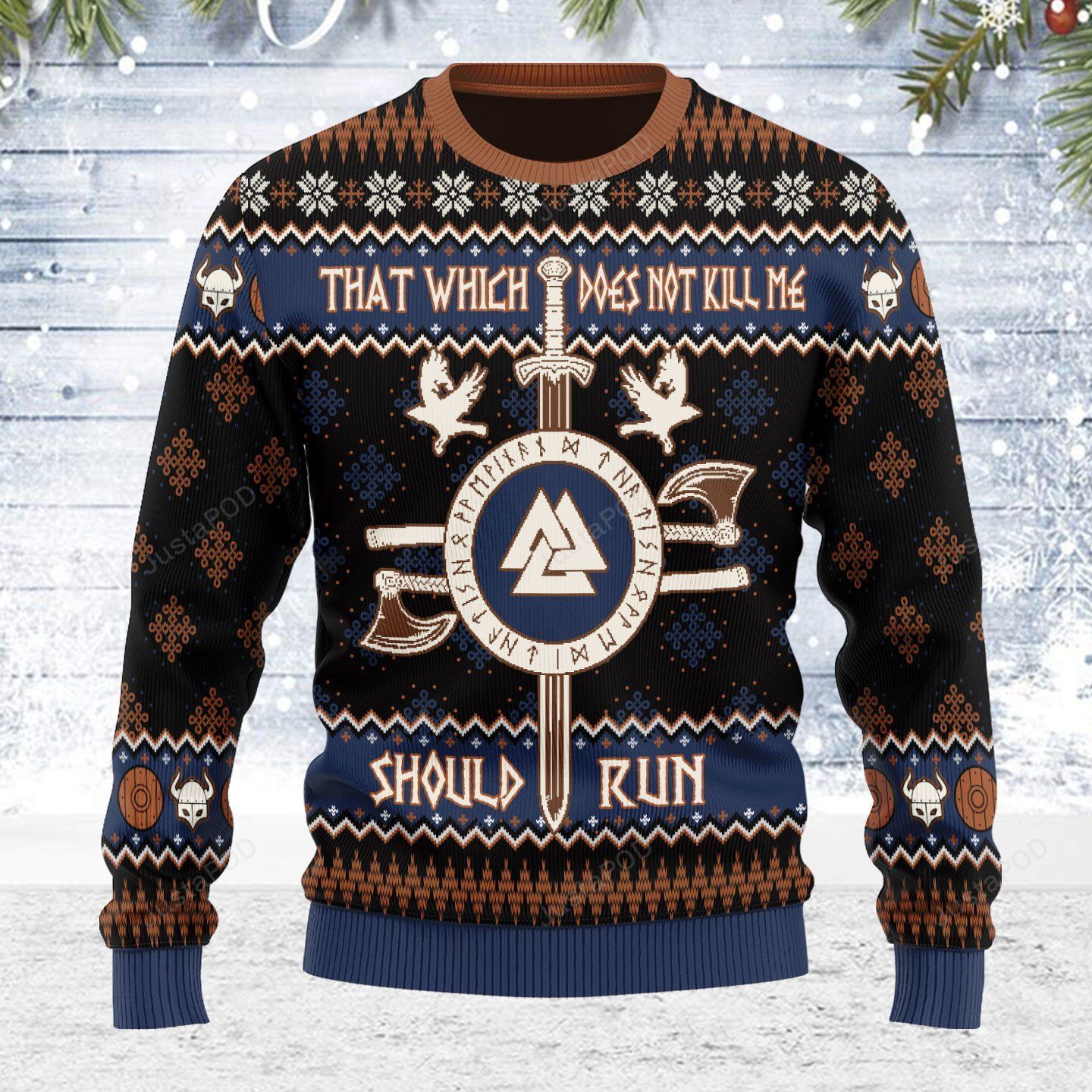 Christmas Snowflake Pattern Poleax Sword Dove That Which Not Kill Me Should Run Viking Mythology For Unisex Ugly Christmas Sweater Christmas Snowflake Pattern Poleax Sword Dove That Which Not Kill Me Should Run Viking Mythology For Unisex Ugly Christmas Sweater