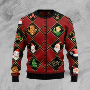 Christmas Symbols For Unisex Ugly Christmas Sweater