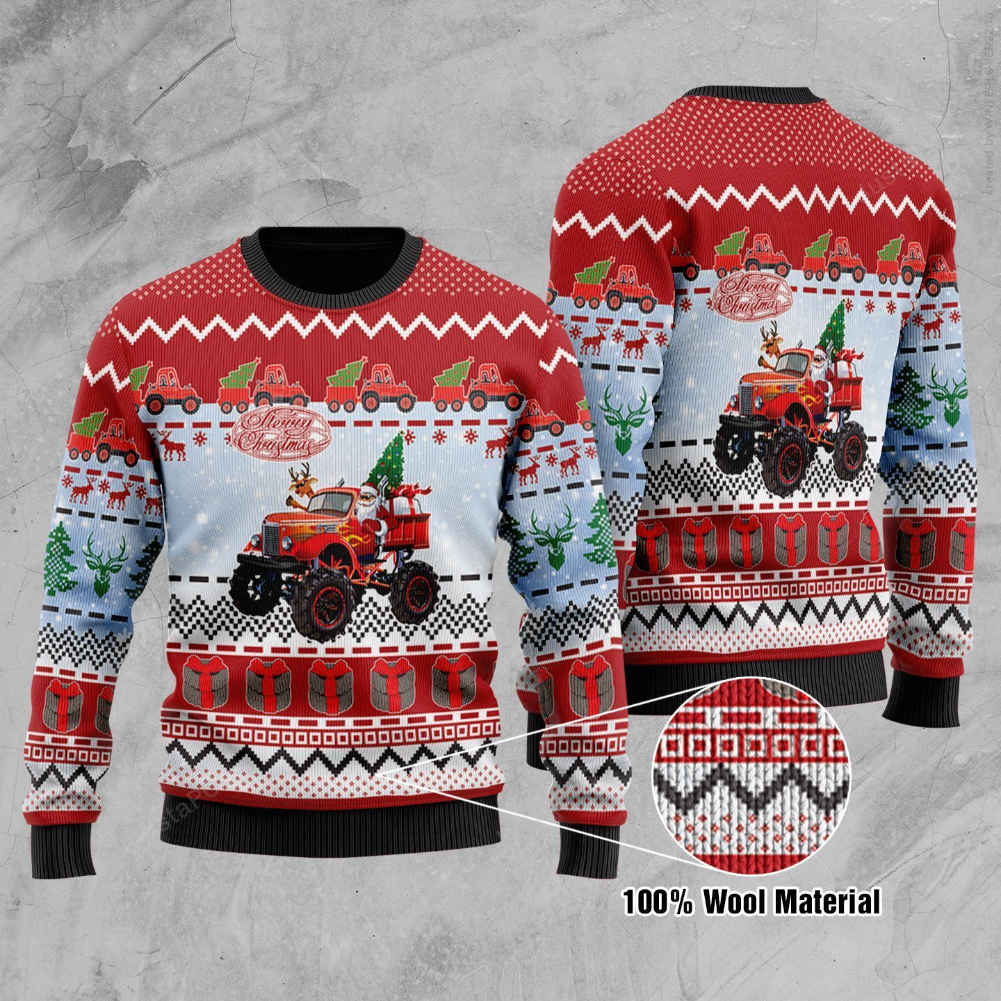 Christmas Tractor Ugly Christmas Sweater Christmas Tractor Ugly Christmas Sweater