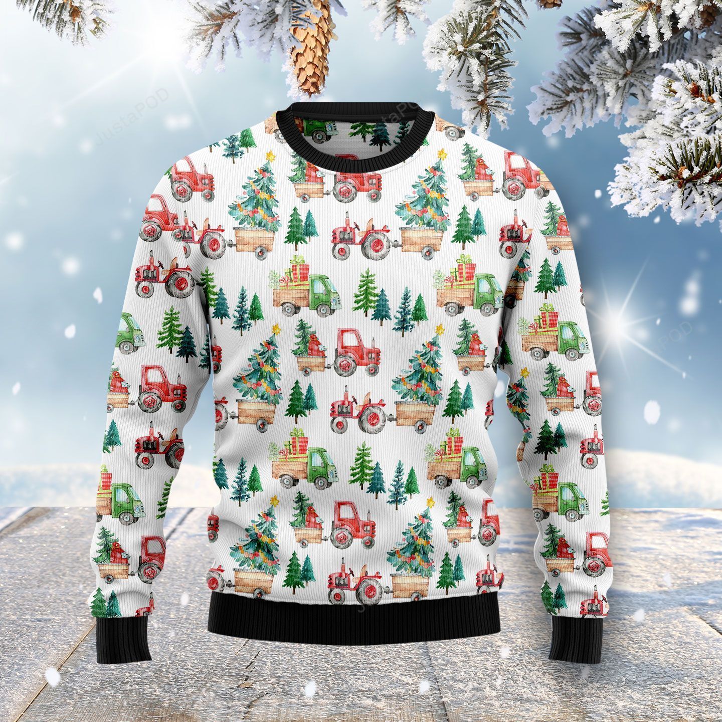 Christmas Tractor Ugly Christmas Sweater Christmas Tractor Ugly Christmas Sweater