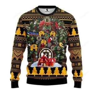 Christmas Tree Boston Bruins Ugly Christmas Sweater