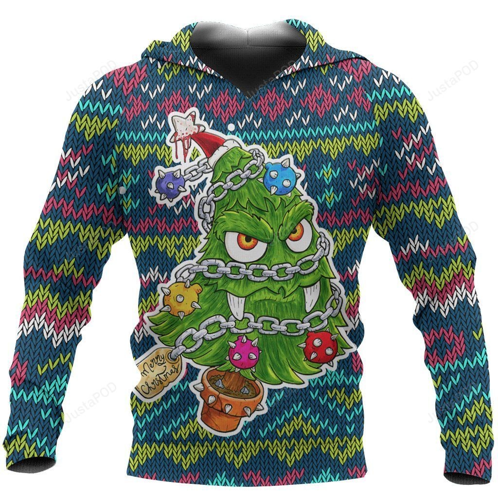 Christmas Tree Monster For Unisex 3D All Over Print Hoodie Christmas Tree Monster For Unisex 3D All Over Print Hoodie