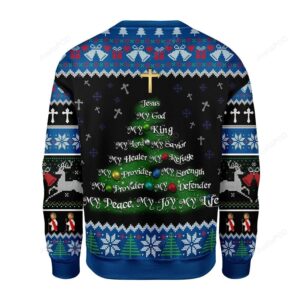 Christmas Tree Reindeer And Bells Jesus My Lord My King