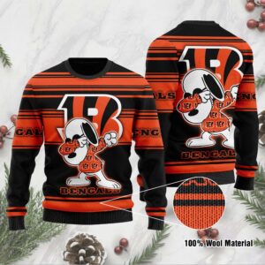 Cincinnati Bengals D Full Printed Sweater Shirt For Football Fan NFL Jersey Ugly Christmas Sweater
