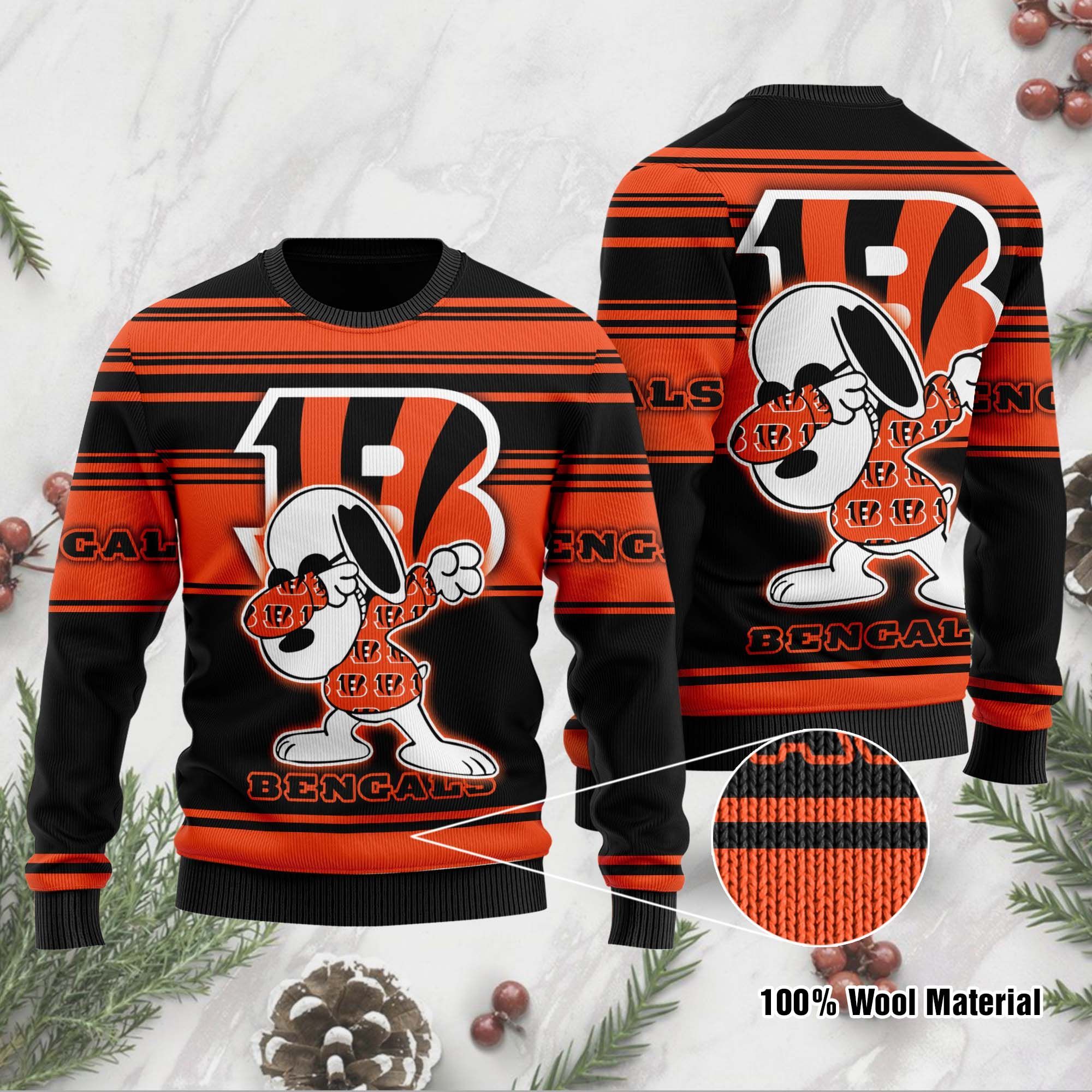 Cincinnati Bengals D Full Printed Sweater Shirt For Football Fan NFL Jersey Ugly Christmas Sweater Cincinnati Bengals D Full Printed Sweater Shirt For Football Fan NFL Jersey Ugly Christmas Sweater
