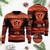 Cincinnati Bengals Football Team Logo Custom Name Personalized Ugly Christmas Sweater