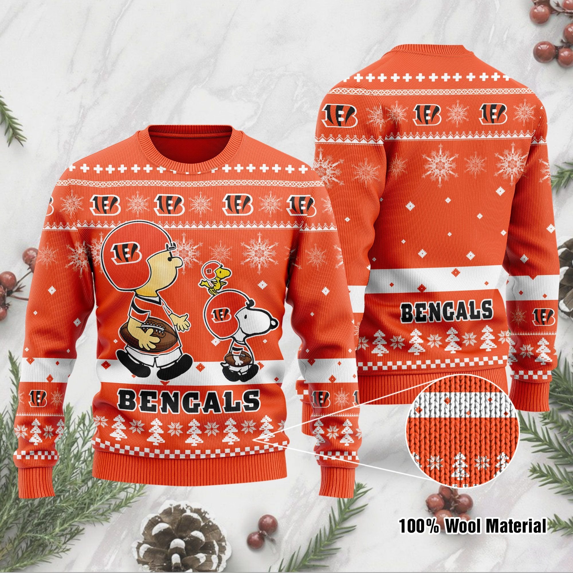 Cincinnati Bengals Funny Charlie Brown Peanuts Snoopy Ugly Christmas Sweater Cincinnati Bengals Funny Charlie Brown Peanuts Snoopy Ugly Christmas Sweater