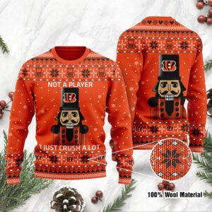 Cincinnati Bengals I Am Not A Player I Just Crush Alot Ugly Christmas Sweater