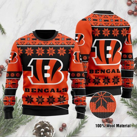 Cincinnati Bengals Wool Christmas For Fans Ugly Christmas Sweater Cincinnati Bengals Wool Christmas For Fans Ugly Christmas Sweater