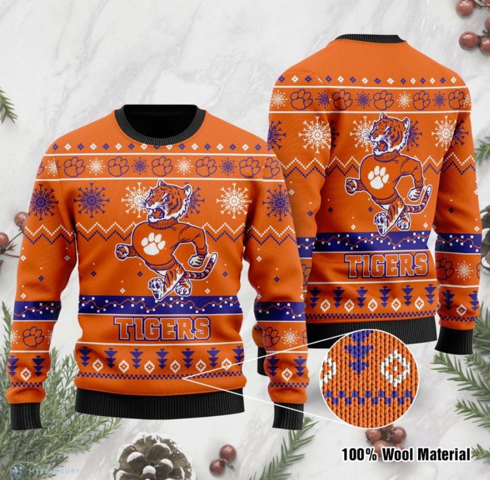 Clemson Tigers Football For Fans Ugly Christmas Sweater Clemson Tigers Football For Fans Ugly Christmas Sweater