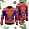 Clemson Tigers Football Team Logo Custom Name Personalized Ugly Christmas Sweater