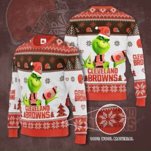 Cleveland Browns The Grinch Ugly Christmas Sweater