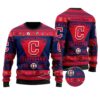 Cleveland Indians Football Team Logo Custom Name Personalized Ugly Christmas Sweater
