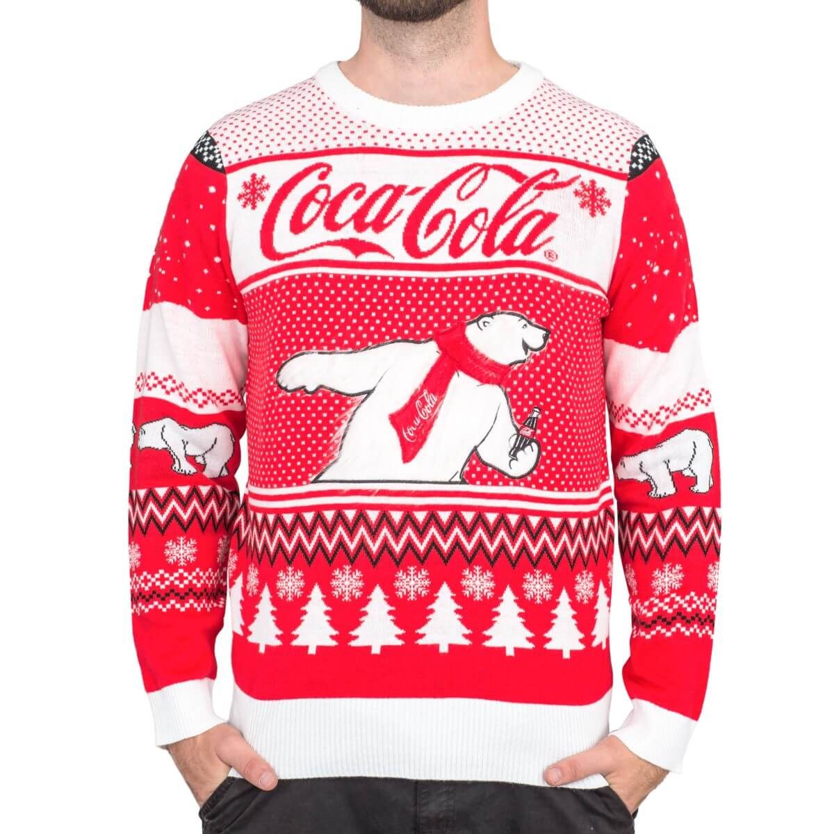 Coca-Cola Polar Bear Coke And Trees For Unisex Ugly Christmas Sweater Coca-Cola Polar Bear Coke And Trees For Unisex Ugly Christmas Sweater