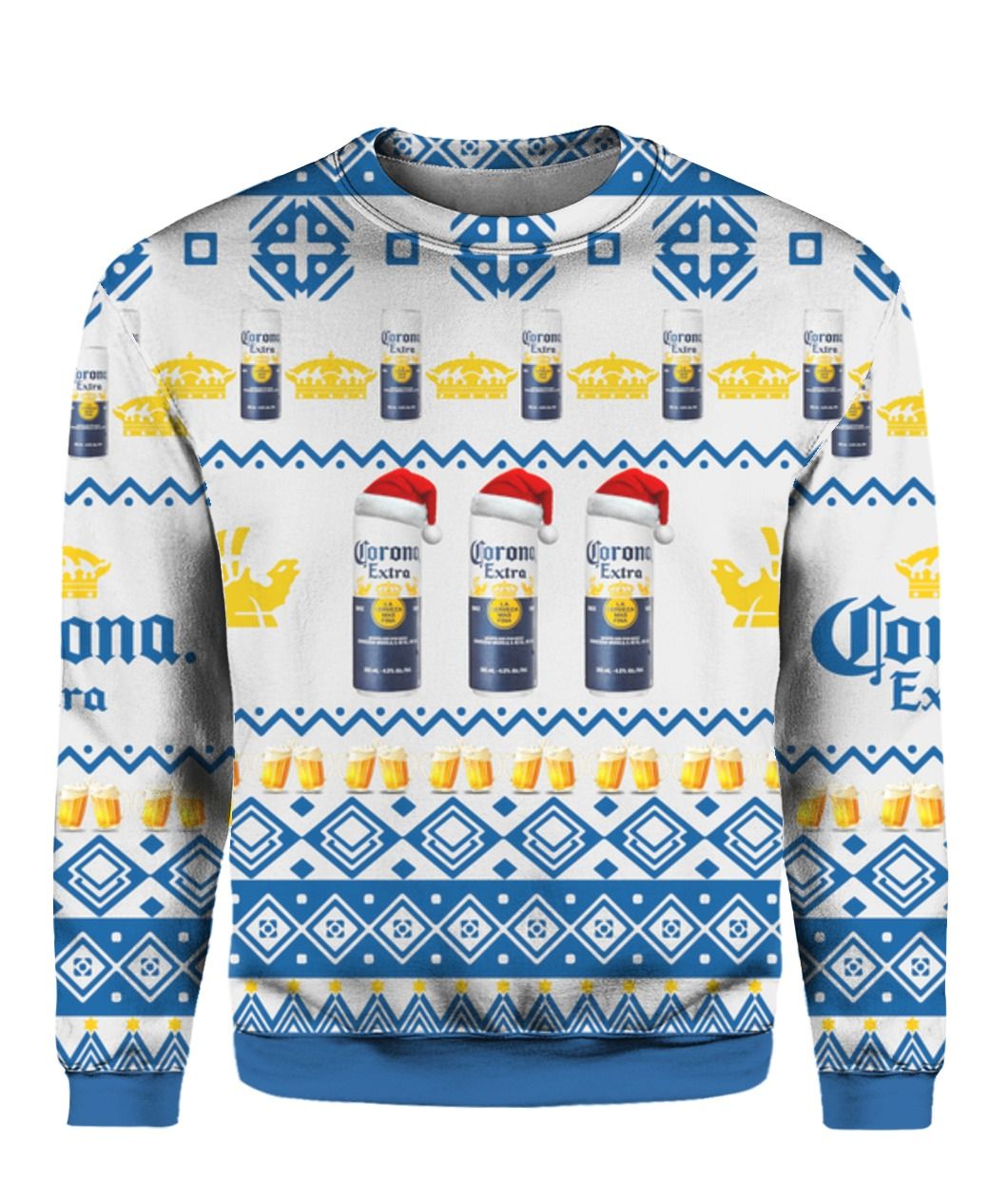 Corona Extra Beer Cans Ugly Christmas Sweater Corona Extra Beer Cans Ugly Christmas Sweater