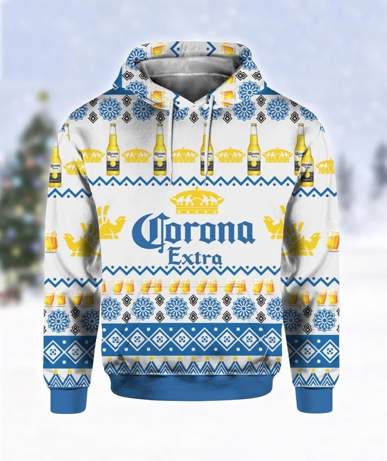 Corona Extra Beer Ugly Christmas Sweater Corona Extra Beer Ugly Christmas Sweater