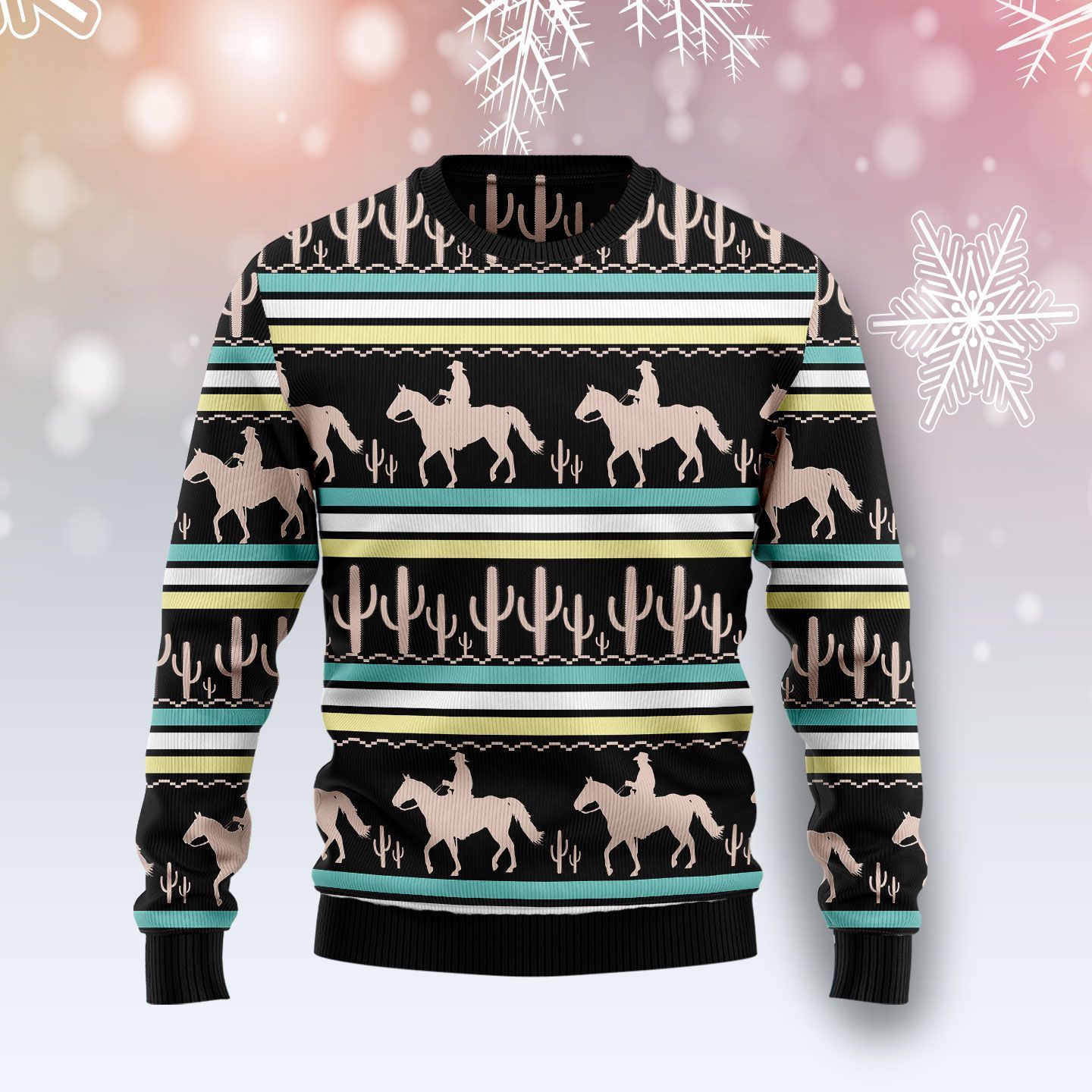 Cowboy Cactus Ugly Christmas Sweater Cowboy Cactus Ugly Christmas Sweater