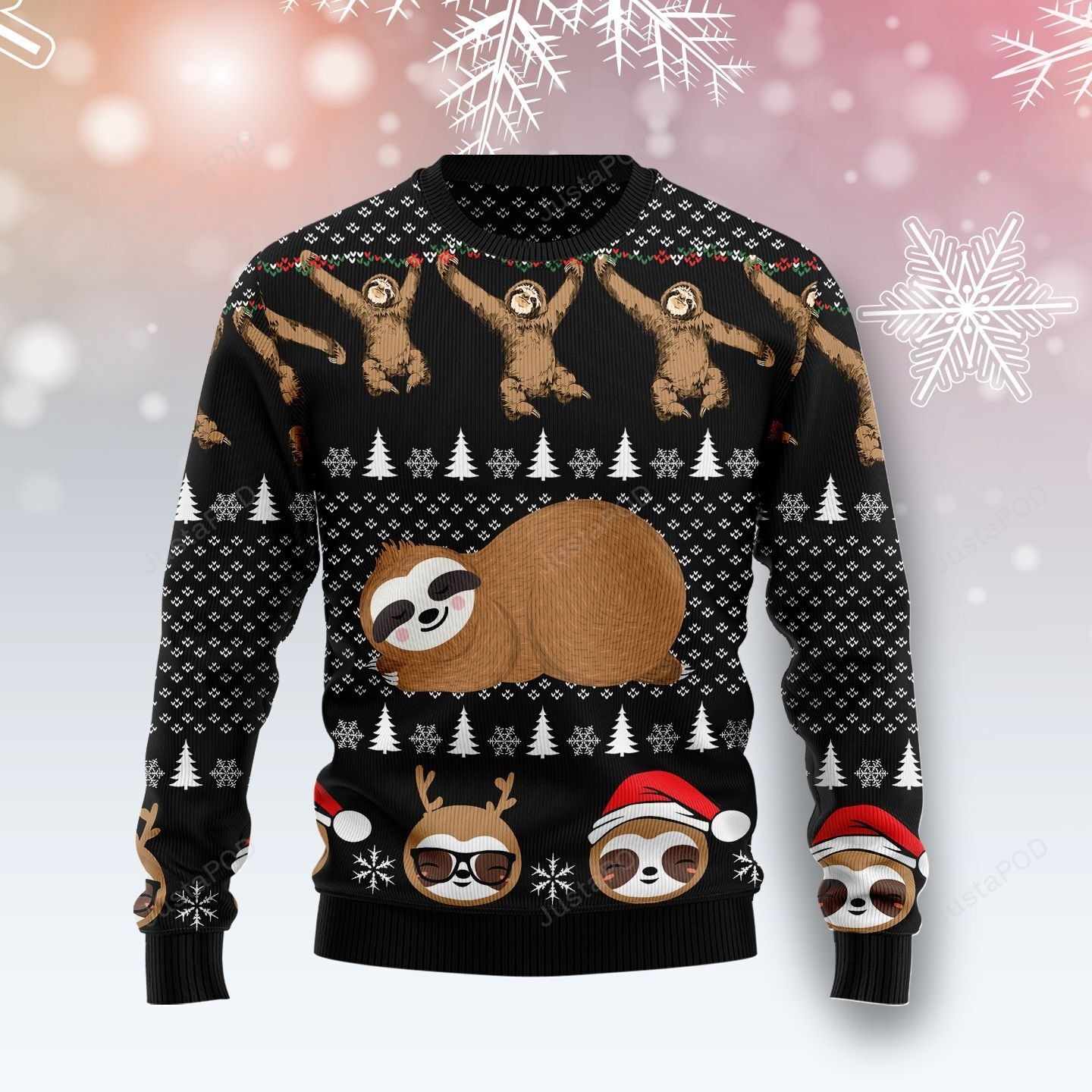 Crazy Sloth Ugly Christmas Sweater Crazy Sloth Ugly Christmas Sweater