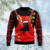 Cute Black Cat In Pocket Ugly Christmas Sweater