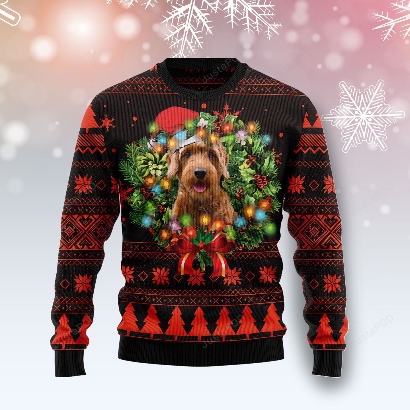 Cute Goldendoodle Ugly Christmas Sweater Cute Goldendoodle Ugly Christmas Sweater