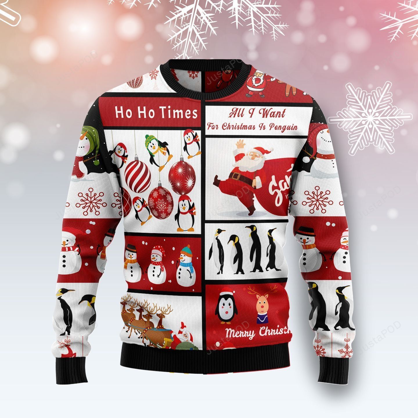 Cute Penguin Santa Claus Ugly Christmas Sweater Cute Penguin Santa Claus Ugly Christmas Sweater