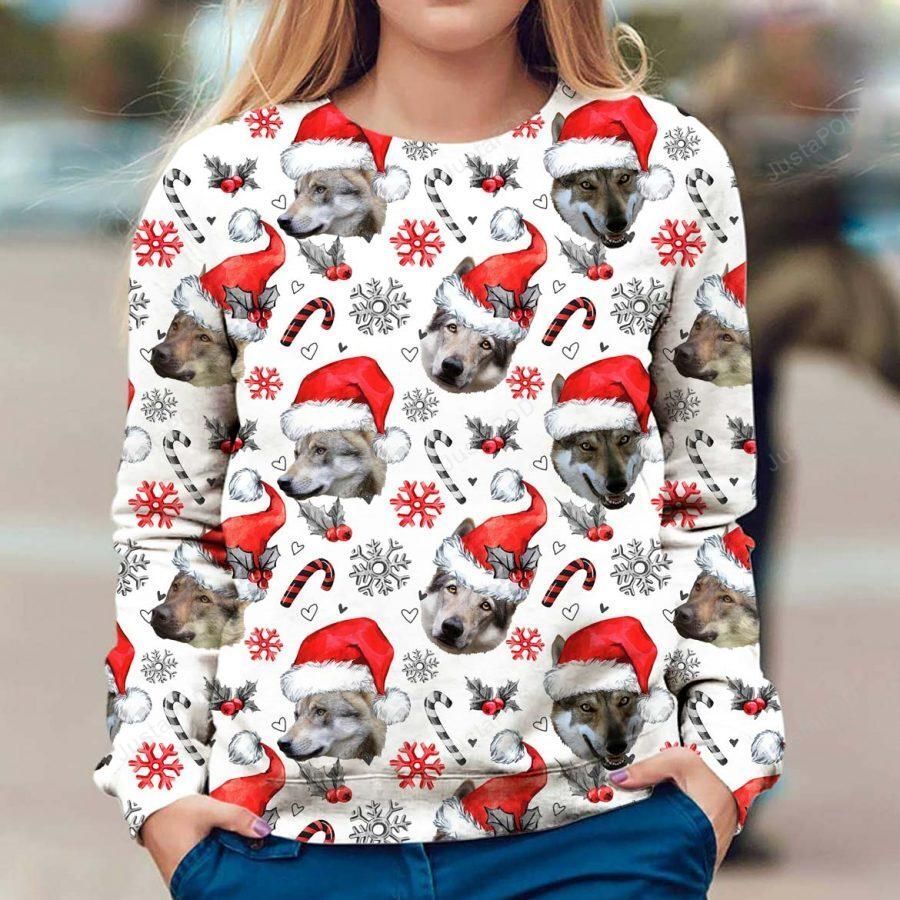 Czechoslovakian Wolfdog Ugly Christmas Sweater Czechoslovakian Wolfdog Ugly Christmas Sweater
