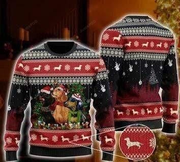 Dachshund Dog Ugly Christmas Sweater Dachshund Dog Ugly Christmas Sweater