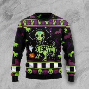 Dachshund Pumpkin Ugly Christmas Sweater