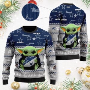 Dallas Cowboys Baby Yoda Ugly Christmas Sweater