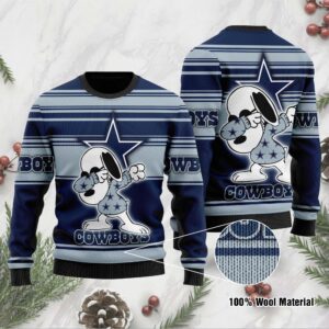 Dallas Cowboys D Full Printed Sweater Shirt For Football Fan NFL Jersey Ugly Christmas Sweater