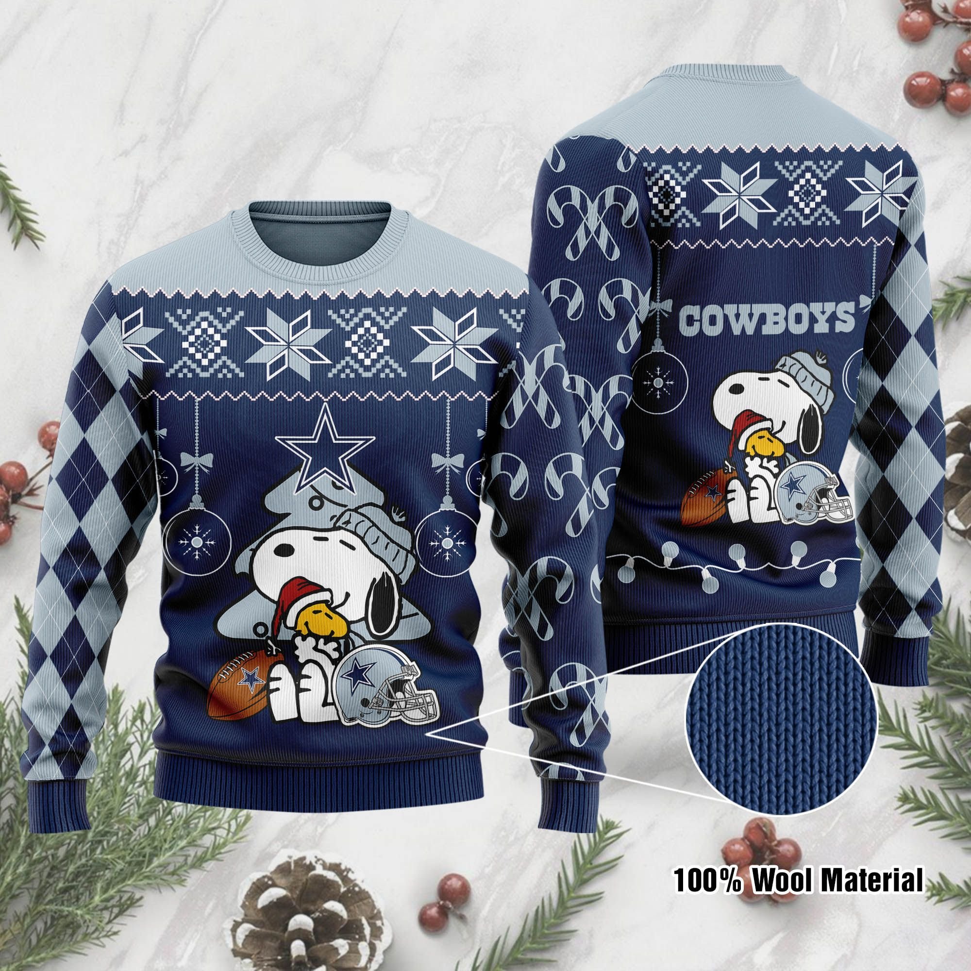 Dallas Cowboys Funny Charlie Brown Peanuts Snoopy Ugly Christmas Sweater Dallas Cowboys Funny Charlie Brown Peanuts Snoopy Ugly Christmas Sweater