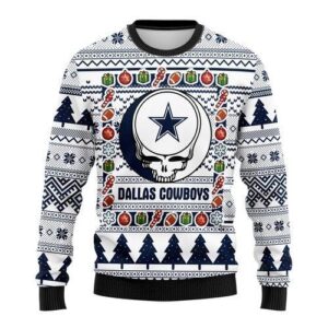 Dallas Cowboys Grateful Dead Ugly Christmas Sweater
