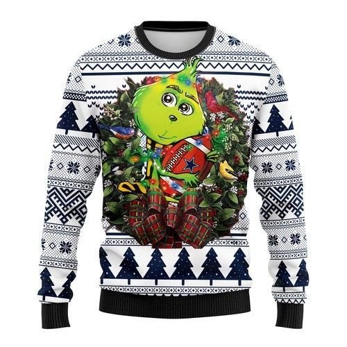 Dallas Cowboys Grinch Hug Ugly Christmas Sweater Dallas Cowboys Grinch Hug Ugly Christmas Sweater