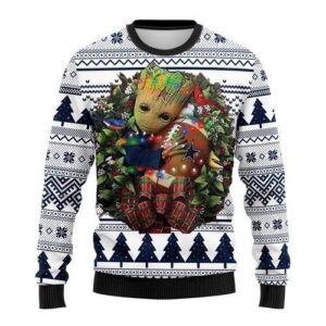 Dallas Cowboys Groot Hug Ugly Christmas Sweater